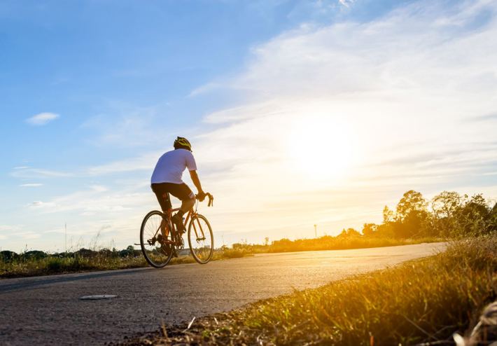Image of a cyclist on the road