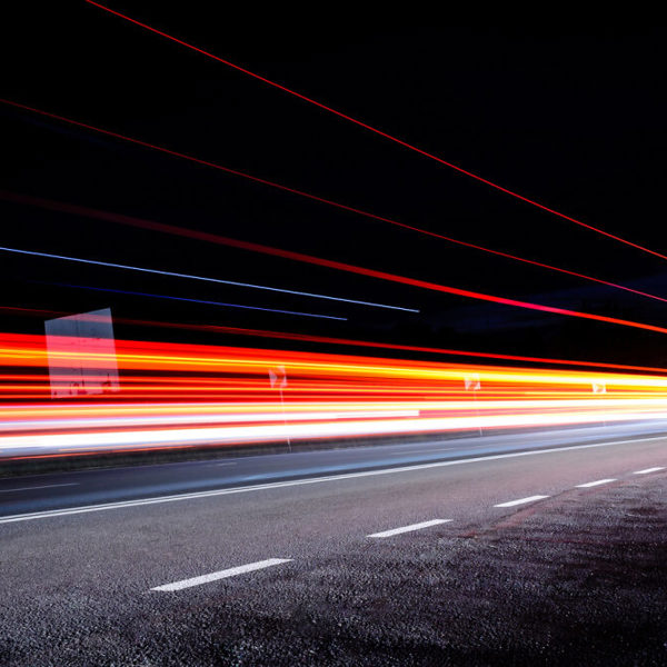 UK highway at night